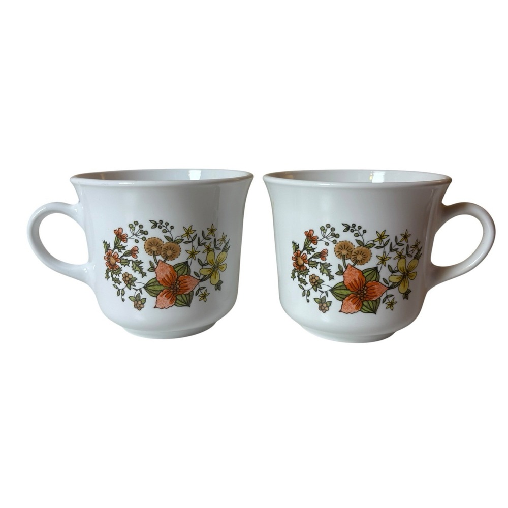 2 Vintage Corelle Indian Summer Tea Cups